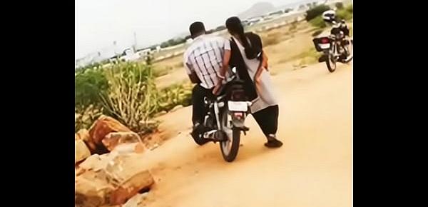  Tamil girl pressing boobs over her Bf